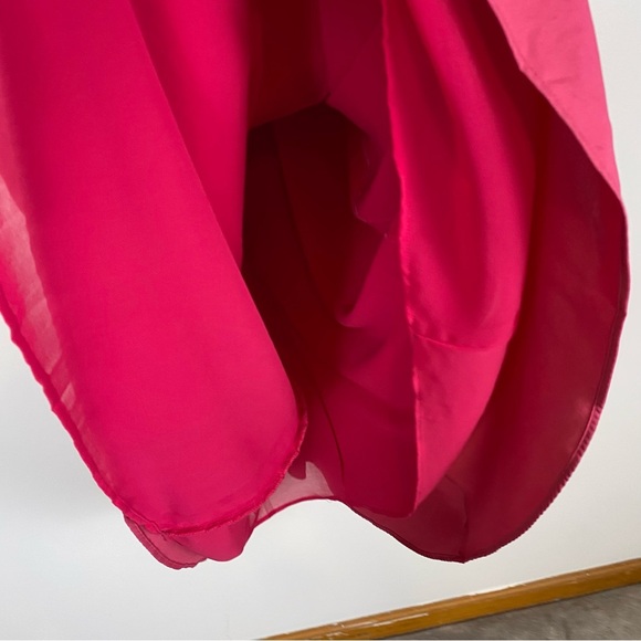 Eloquii Barbie Pink Bishops Long Sleeve Midi Dress Size 18 A Line - Picture 9 of 13